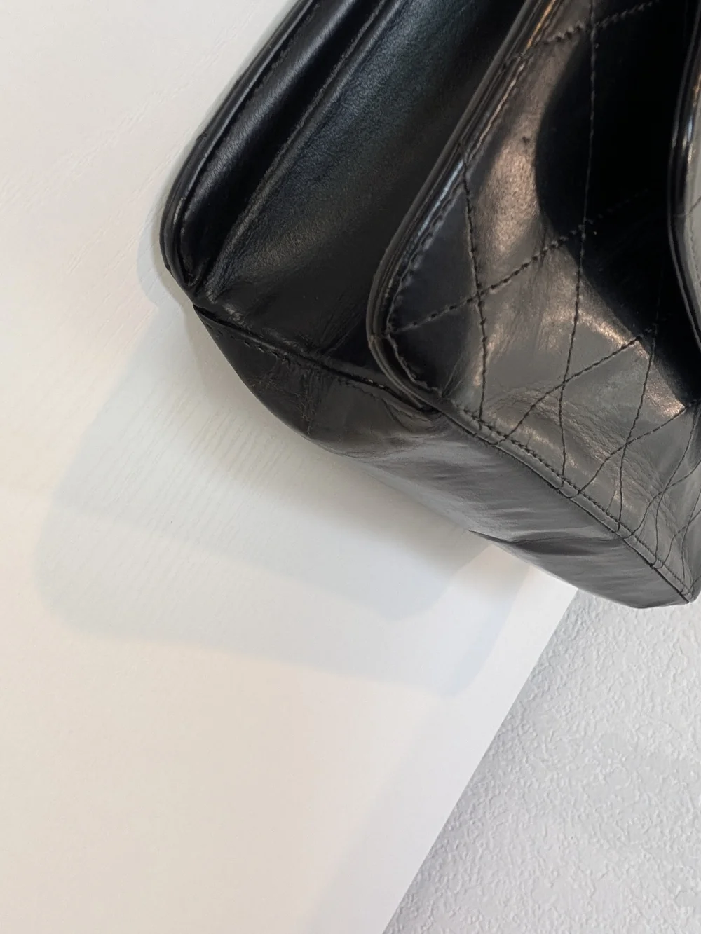 Chanel Vintage Matelassé Kelly Shoulder Bag In Black Quilted Lambskin
